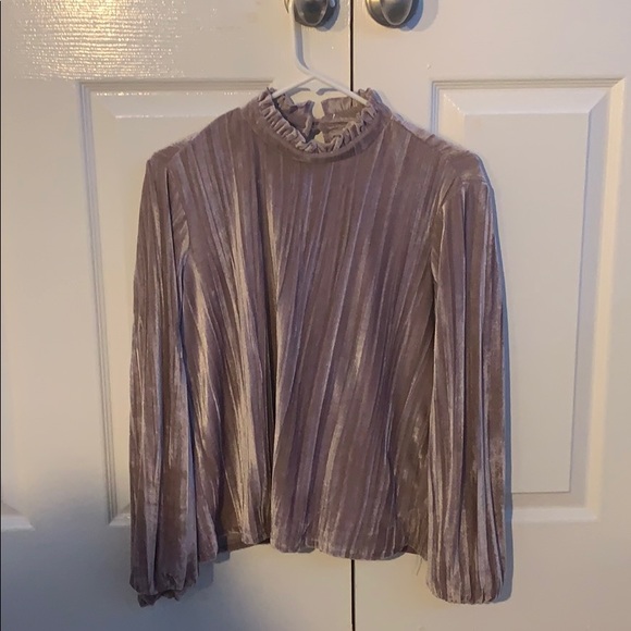 Shimmery pink mock turtle neck sweater - Picture 1 of 4